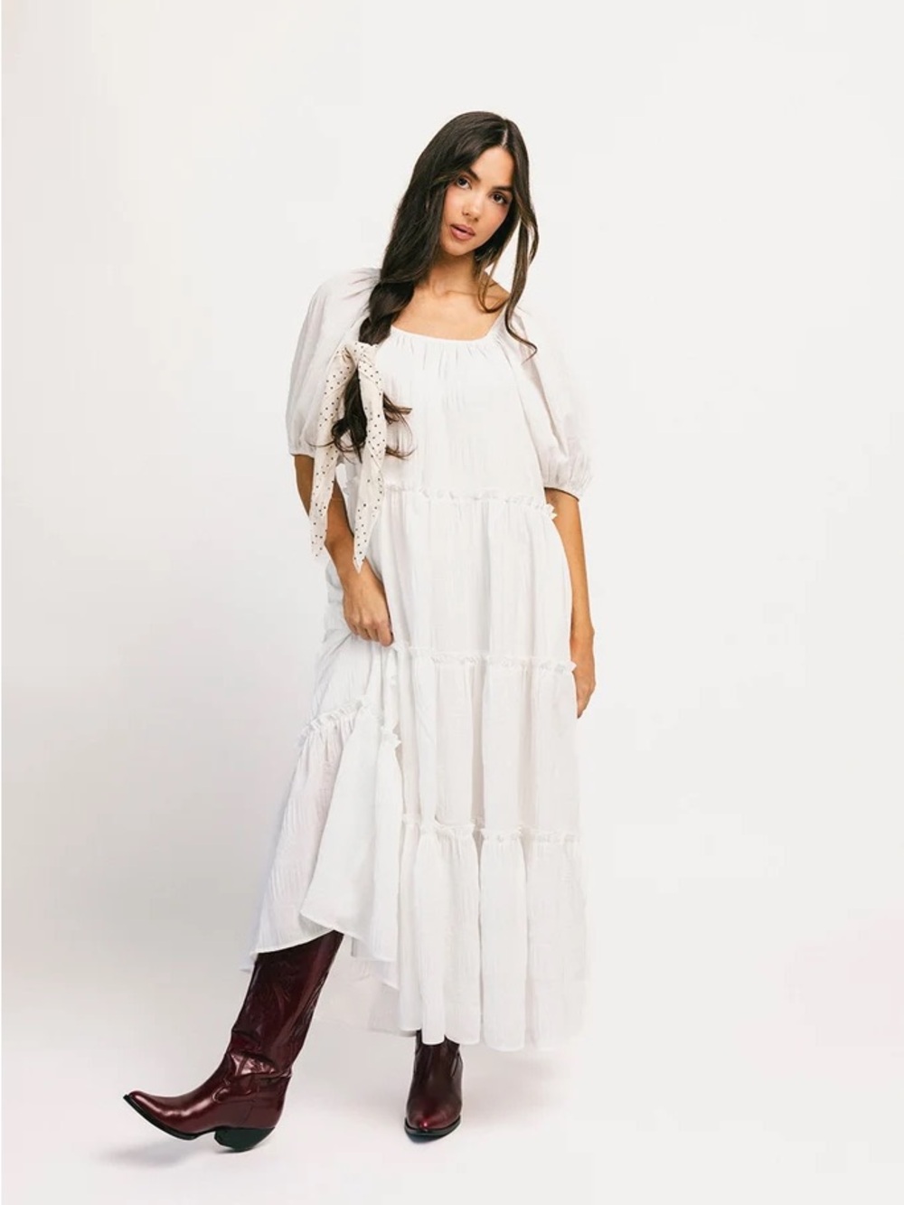 Zoco Daymaker White Midi Dress